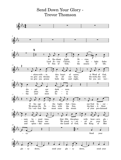 Send Down Your Glory  – Trevor Thomson