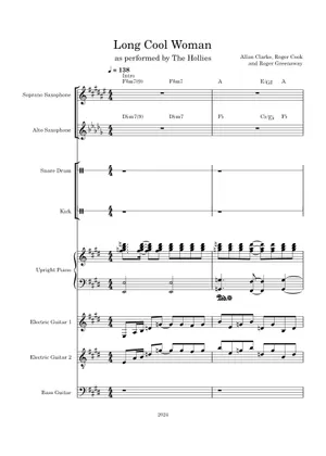 Play Official version of Long cool woman Sheet Music by The Hollies for Guitar | MuseScore.com Play Official version of Long cool woman Sheet Music by The Hollies for Guitar | MuseScore.com
