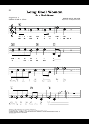 Long Cool Woman (In A Black Dress) - The Hollies - For Drumset Sheet Music  for Drum group (Solo) | MuseScore.com