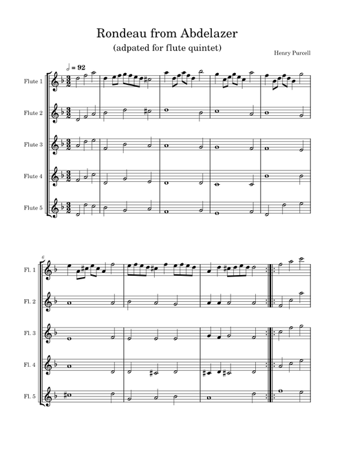 Rondeau from "Abdelazer" – Henry Purcell