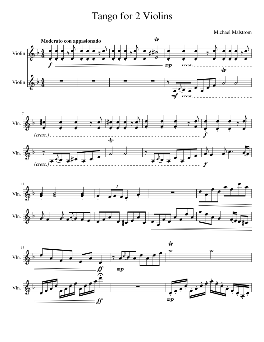 TANGO FOR TWO 楽譜 Tango for Two