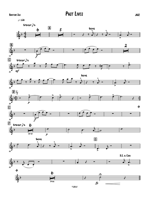 Past Lives - Bari Sax - Julie Ann Stenberg Zeidel (JASZ) (Jazz Ensemble)