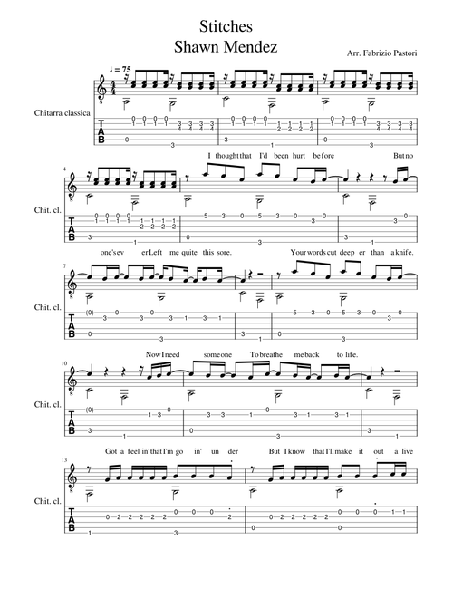 stitches for solo guitar