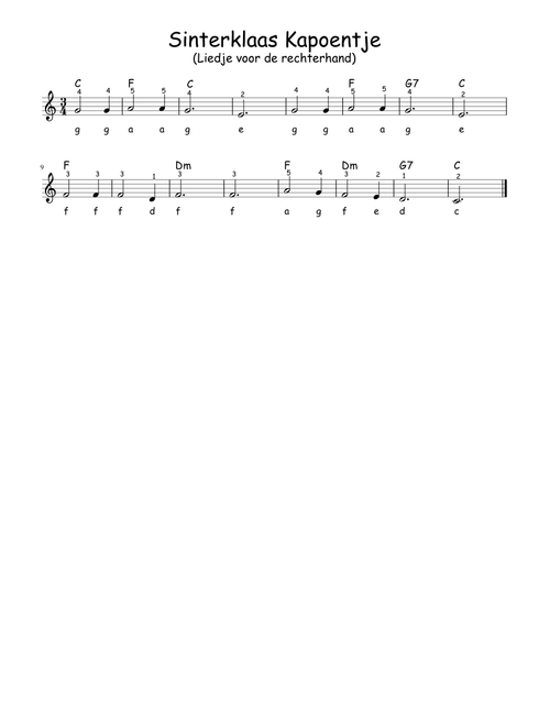 Sinterklaas Kapoentje (Liedje voor de rechterhand)