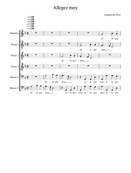 Allégez moy - Josquin des Prez