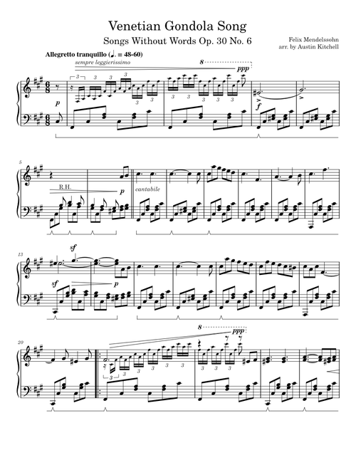 Venetian Gondola Song - Felix Mendelssohn