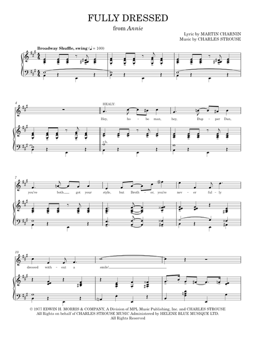 You're Never Fully Dressed Without A Smile – Charles Strouse (Piano Vocal)
