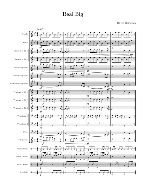 Real Big Marching Arrangement - Oliver McCollum