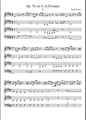 Joseph Haydn - String quartet - Op. 76, no.5, in D major