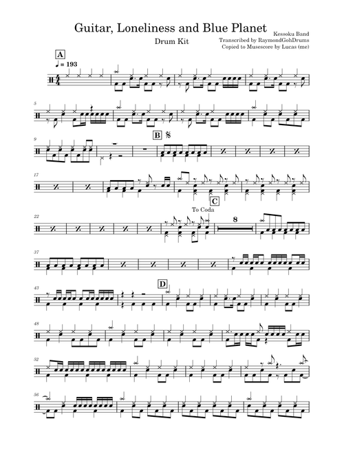 Guitar, Loneliness and Blue Planet – Kessoku Band (Drums)