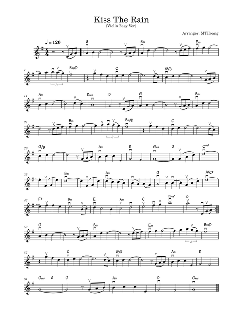Kiss The Rain – Violin (Simple ver)