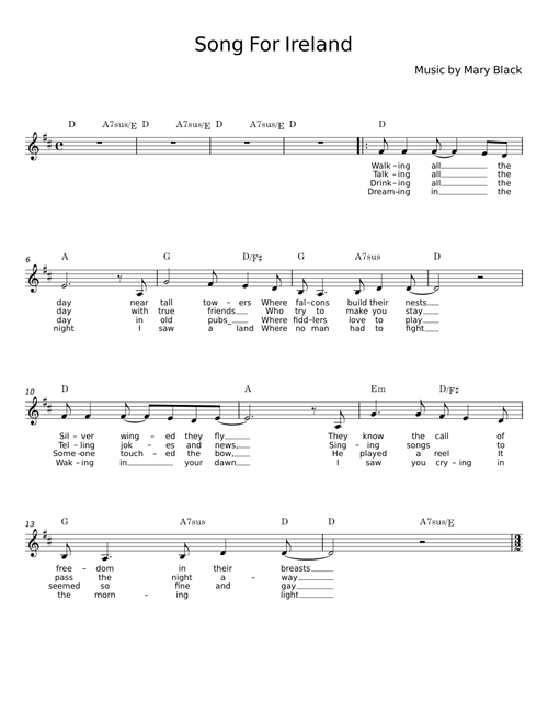 Song for ireland - Mary Black