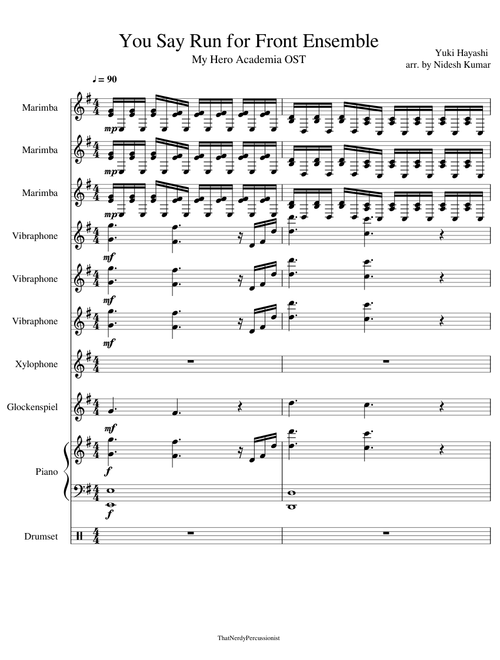 You Say Run for Front Ensemble