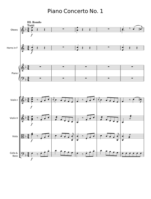 Piano concerto No. 15 KV 450, movement 1 - Wolfgang Amadeus Mozart