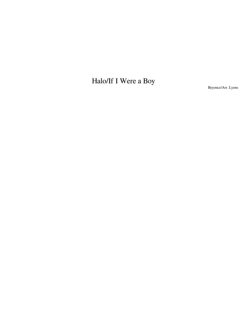 Halo/If I Were a Boy
