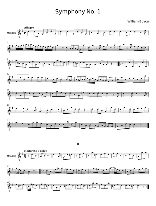 Symphony No.1 in B-flat major - William Boyce