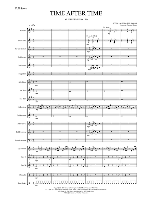 Time After Time (Arr. Stephen Hague) - Cyndi Lauper (Brass Band)