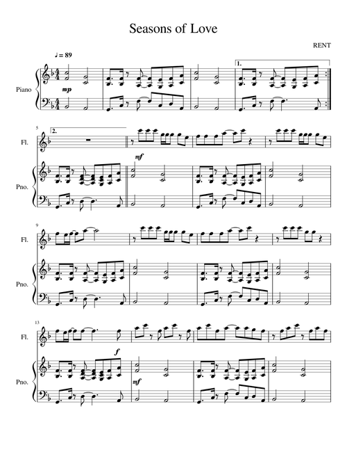 Seasons of Love Flute
