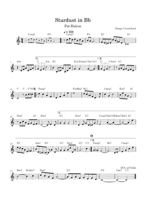 Play Official version of Stardust Sheet Music by Hoagy Carmichael Play Official version of Stardust Sheet Music by Hoagy Carmichael