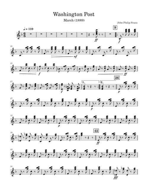 The Washington Post March – John Philip Sousa The Washington Post March for Mallet Percussion