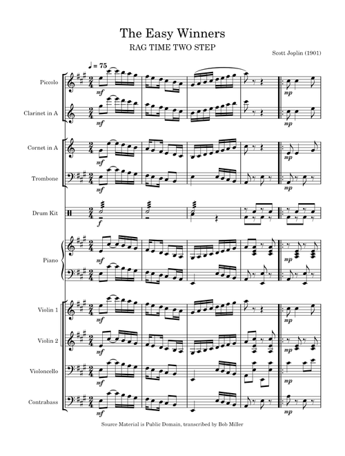 The Easy Winners – Scott Joplin - Red Back Book