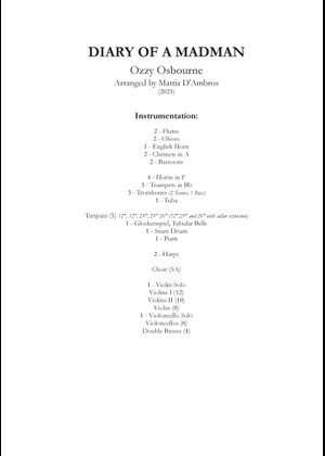 Diary Of A Madman Mandolin Sheet Music and Tab for Mandolin (Solo