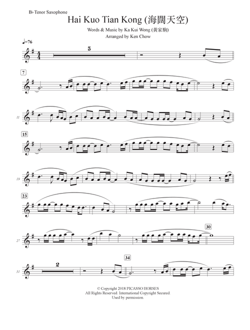 Hai Kuo Tian Kong (Arr. Ken Chow) - Beyond (Instrumental Duet)