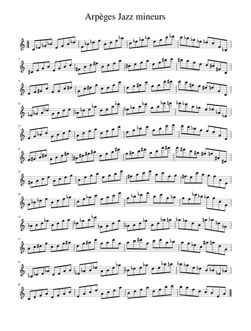 Arpèges Jazz mineurs