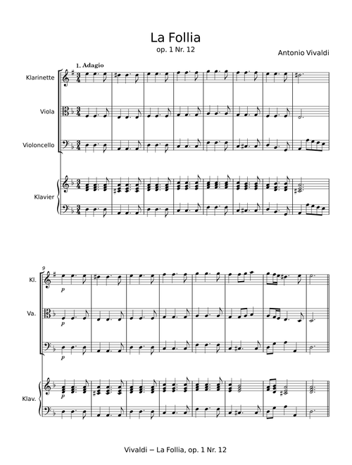 La Follia from Sonata Op.1 No 12/RV 63 - Antonio Vivaldi
