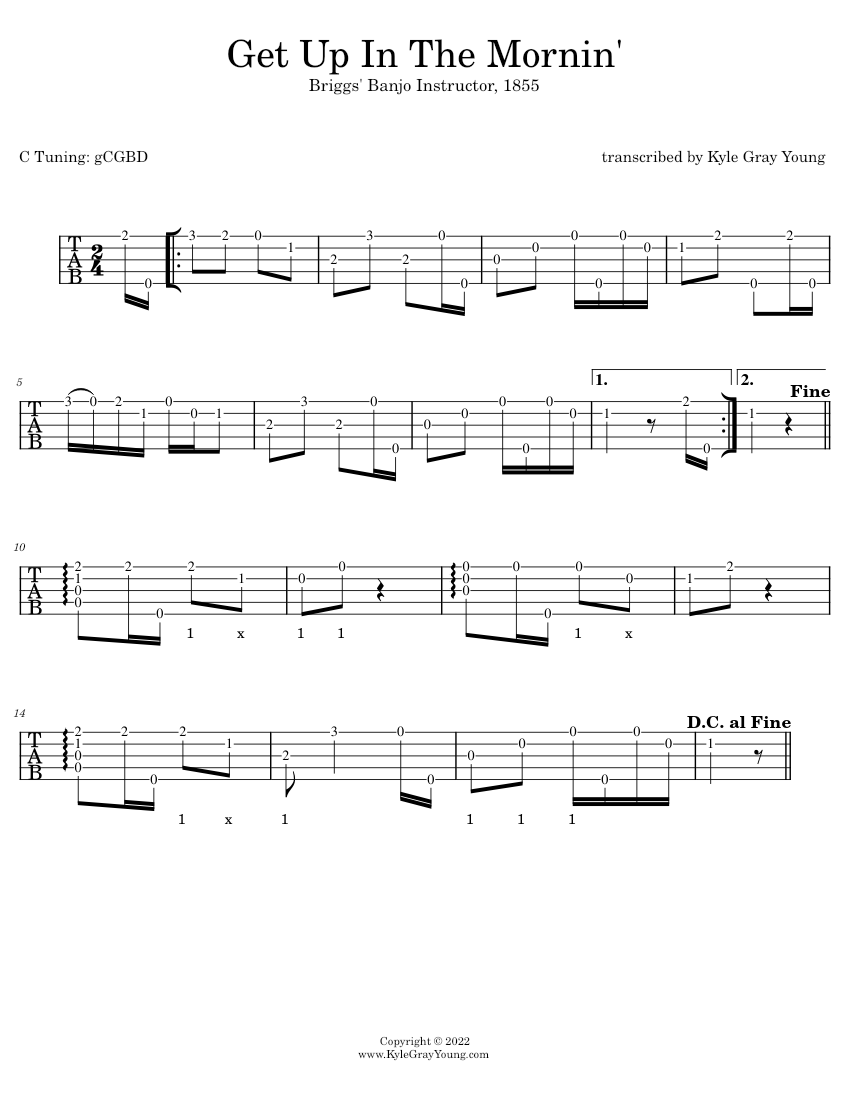 Sheet Music For 5 String Banjo
