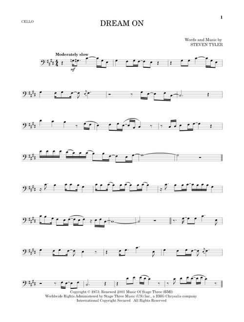 Dream On - Aerosmith (Cello Solo)