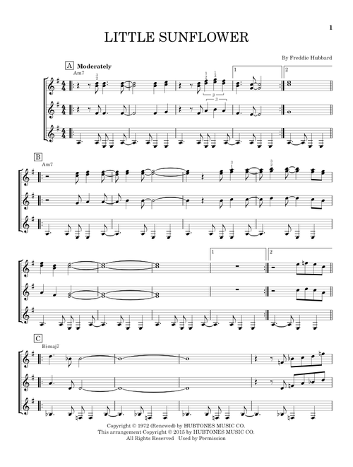 Little Sunflower - Freddie Hubbard (Guitar Ensemble)