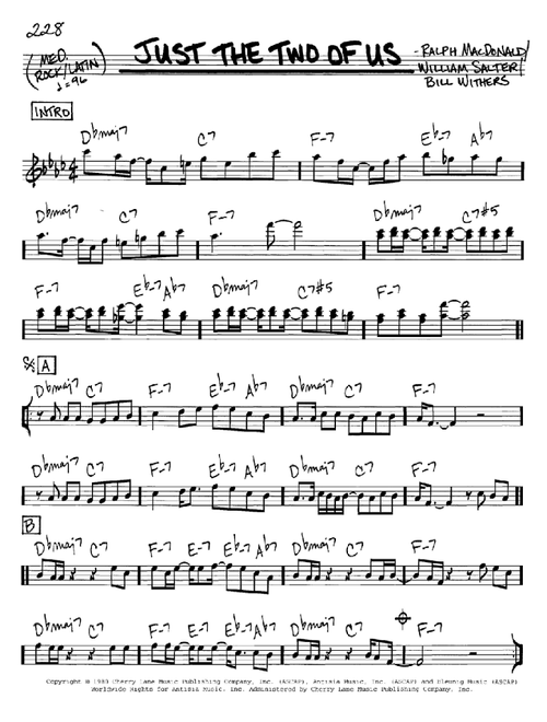 Just The Two Of Us - Grover Washington Jr feat Bill Withers (Real Book - Melody-Chords)