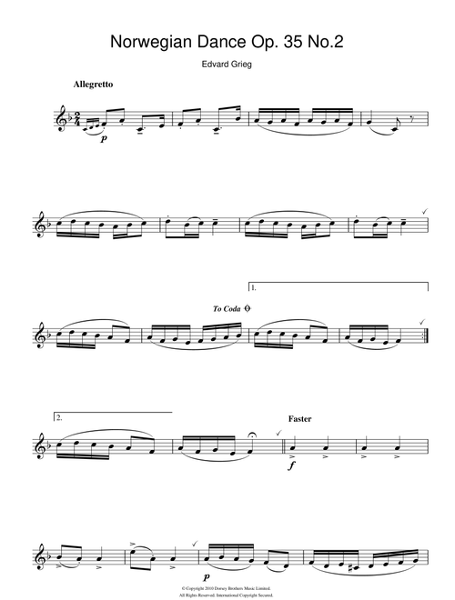 Norwegian Dance No. 2 Op. 35 - Edvard Grieg (Clarinet Solo)