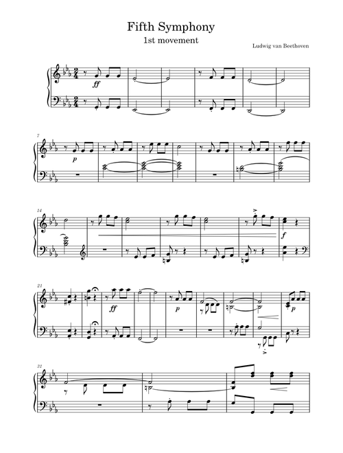 Beethoven's Fifth Symphony – Ludwig van Beethoven