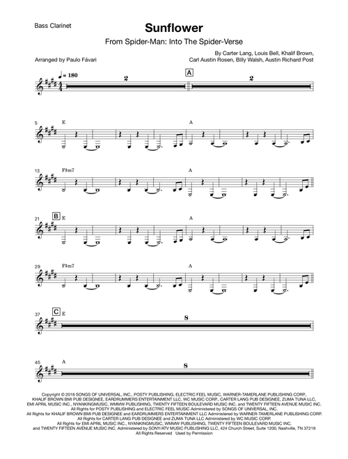 Sunflower (Arr. Paulo Fávari) - Post Malone & Swae Lee (Clarinet Solo)