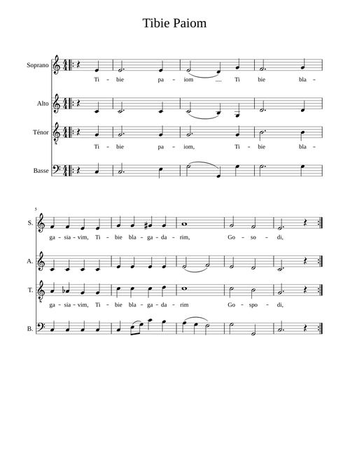 Tibie Paiom – Dimitri S. Bortnianski