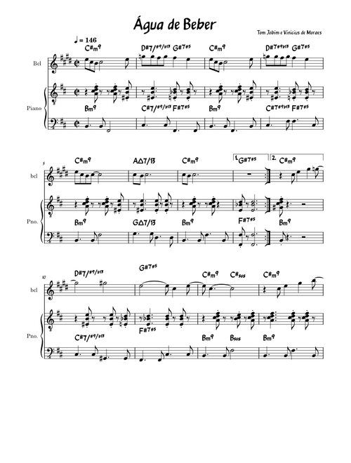 Água de Beber – Tom Jobim e Vinícius de Moraes