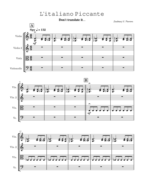 L'iltaliano Piccante – Solo Composing