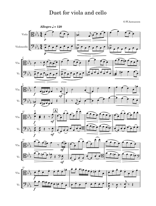 Sonata for viola and cello no 2 in C minor