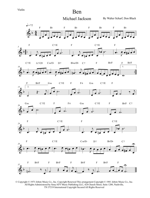 Ben (Arr. Leo Silva) - Michael Jackson (Violin Solo)