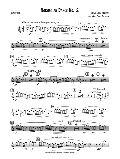 Norwegian Dance No. 2 (Arr. Gary Blake Peterson) - Edvard Grieg (Instrumental Solo (with Piano Accompaniment))
