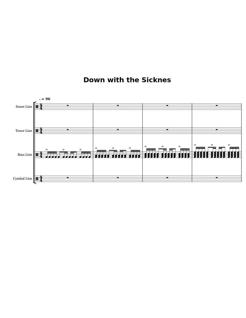 Down with the sickness bass hotsell