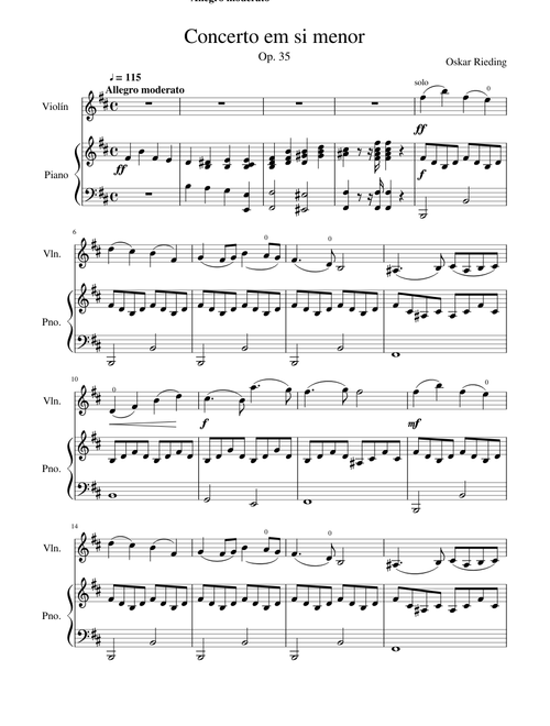 Concerto in B minor Oskar Rieding