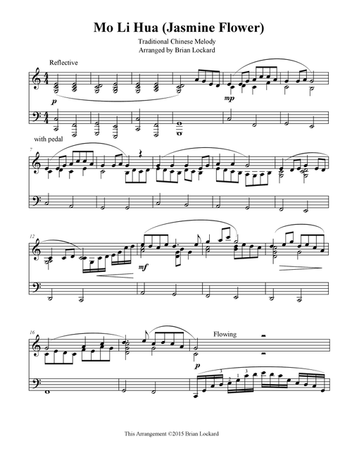 Mo Li Hua 9as performed by SOUNDSKETCH) (Arr. Brian Lockard) - Traditional (Piano Solo)