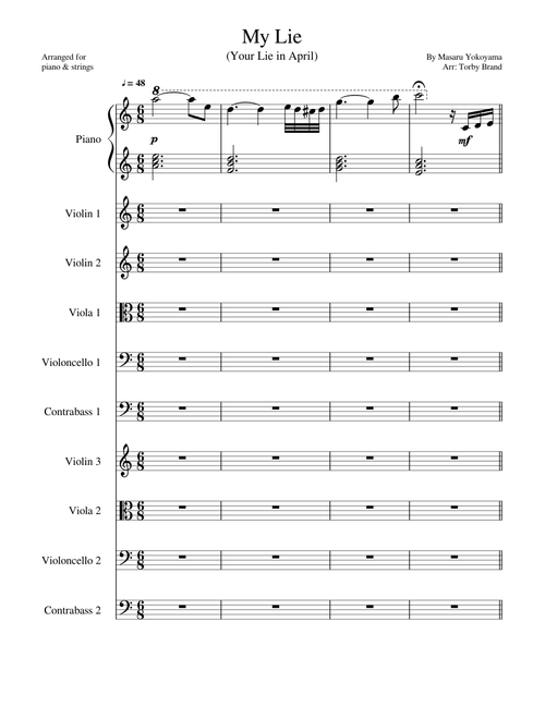 My Lie (Piano & String Ensemble) - Your Lie in April