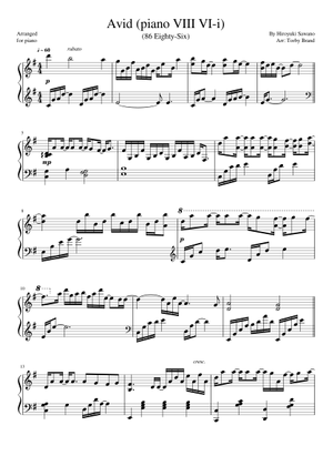 Avid – SawanoHiroyuki[nZk]:mizuki Piano Eightysix-one / AVID