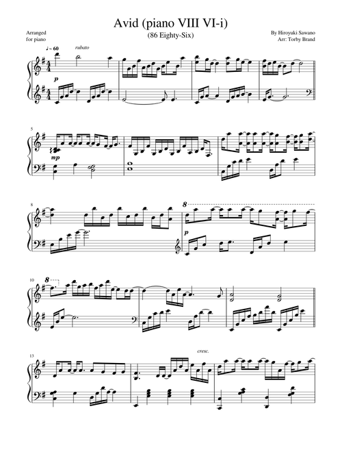 Avid (Ballad Ver., Piano VIII VI-i) - 86 Eighty-Six