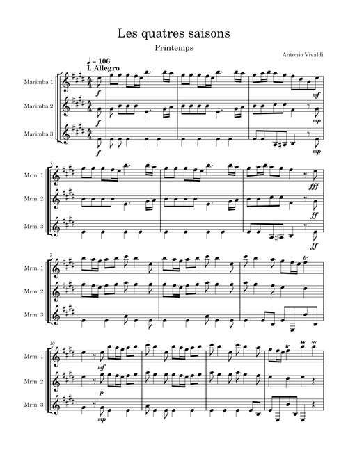 The four seasons - spring – Antonio Vivaldi