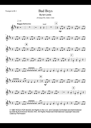 Play Official version of Bad boys Sheet Music by Inner Circle for